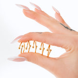 Set cinque ferma anelli in oro