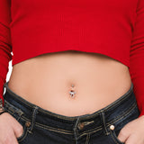 Piercing ombelico fiocco in argento