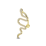Piercing ombelico serpente in oro