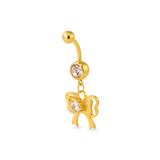 Piercing ombelico lily in oro