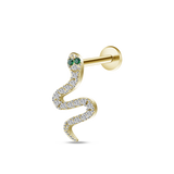 Piercing orecchio serpente in oro
