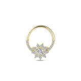 Piercing orecchio/naso/bocca fiore in oro