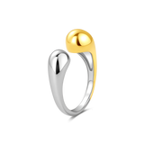 Anello nora in oro e argento