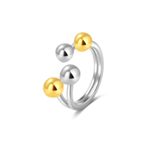 Ring balls in gold and silver