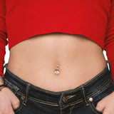 Piercing ombelico pietra preziosa in argento