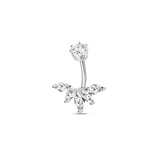 Piercing ombelico loto in argento