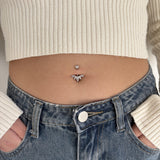 Piercing ombelico loto in argento