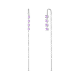 Saliscendi rombo viola in argento