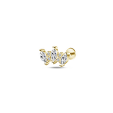 Marquise gold ear piercing