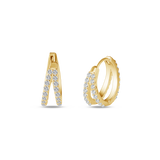 Orecchini double bright in oro