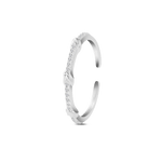 Anello intrecciato in argento - NovaNavel