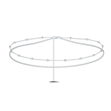 Catena corpo perlé in argento - NovaNavel®