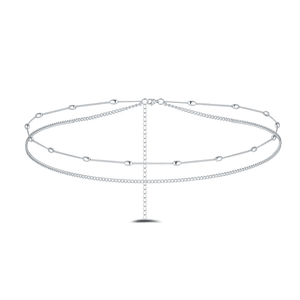 Catena corpo perlé in argento - NovaNavel®