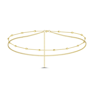 Catena corpo perlé in oro - NovaNavel®