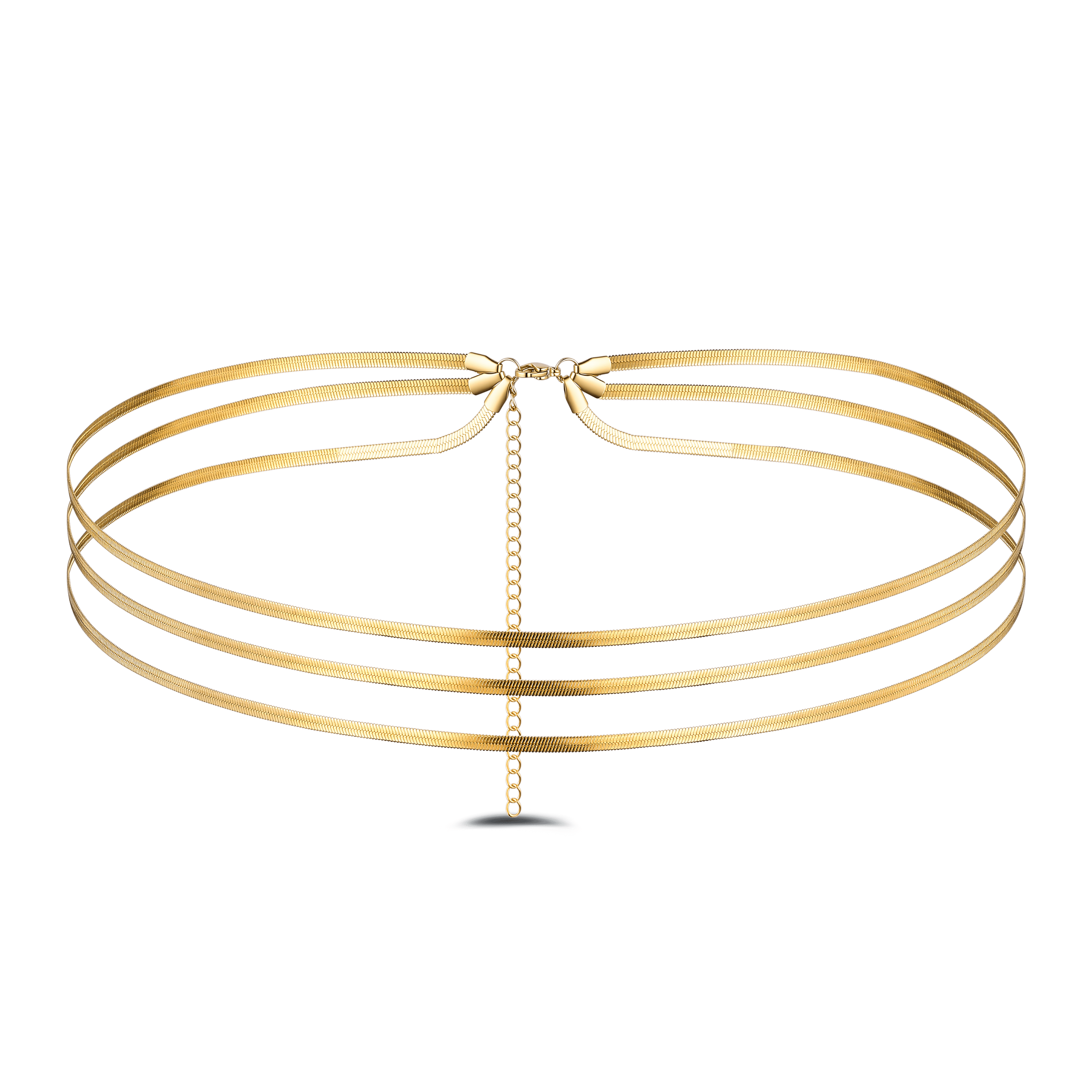Catena corpo triple snake in oro - NovaNavel®