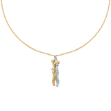 Collana abbraccio in oro e argento - NovaNavel