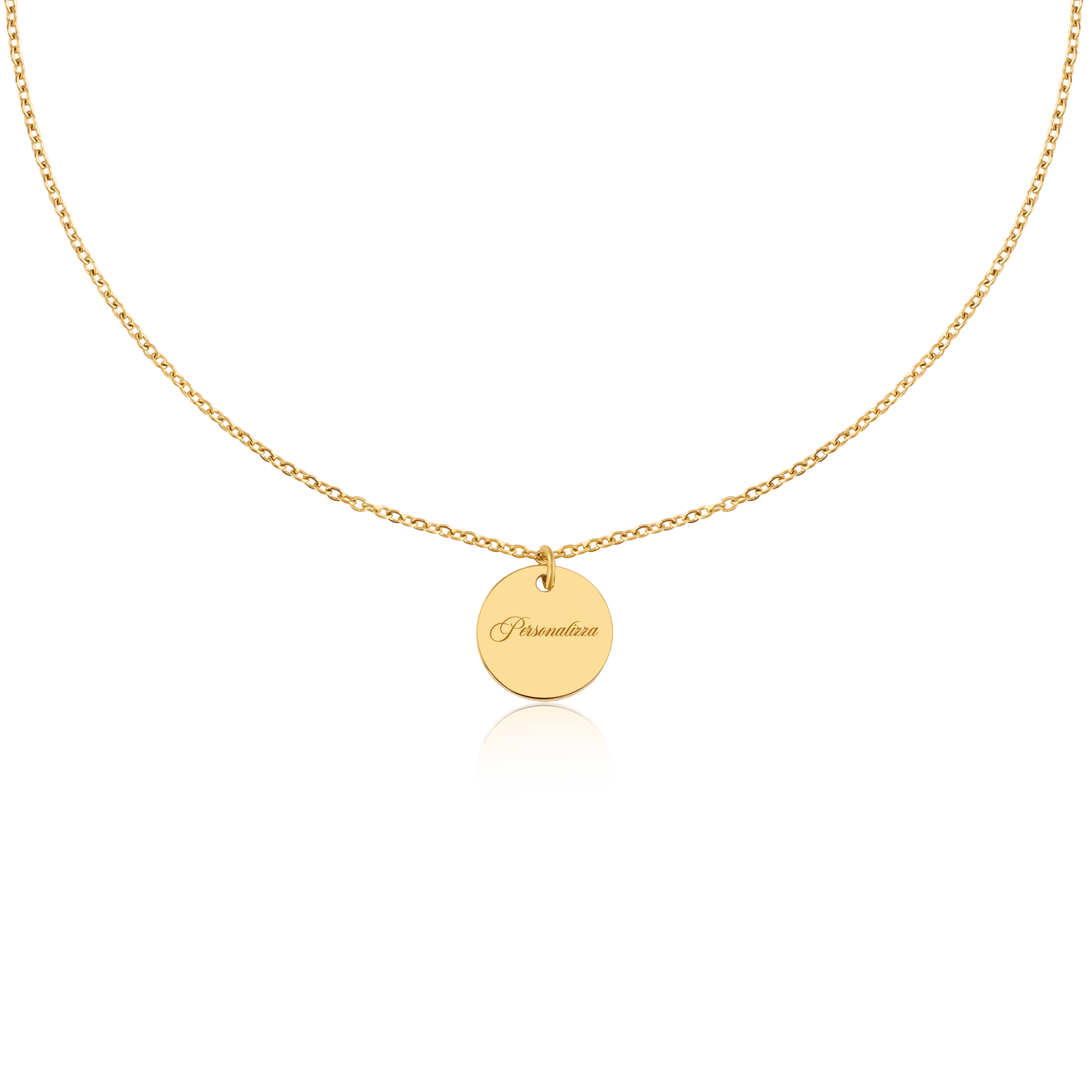 Collana disco in oro - NovaNavel