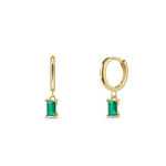 Orecchini baguette verde in oro - NovaNavel
