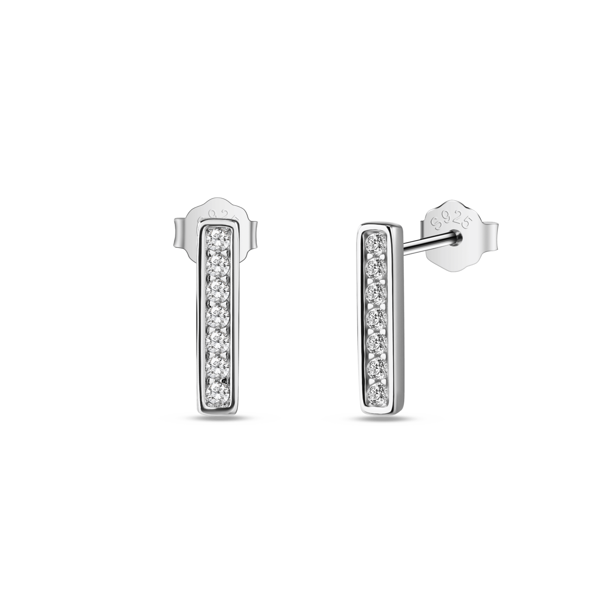 Orecchini barretta in argento - NovaNavel