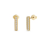 Orecchini barretta in oro - NovaNavel
