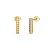 Orecchini barretta in oro - NovaNavel