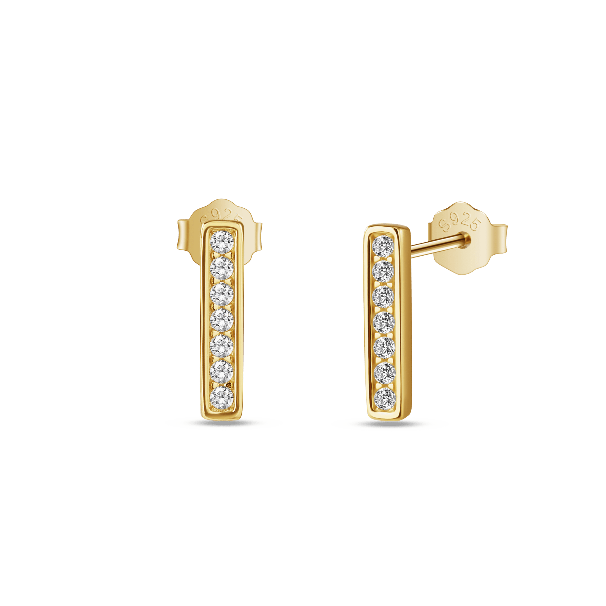 Orecchini barretta in oro - NovaNavel