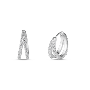 Orecchini double bright in argento - NovaNavel