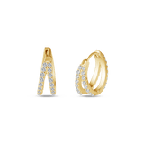 Orecchini double bright in oro - NovaNavel