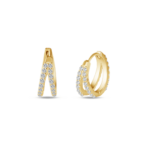 Orecchini double bright in oro - NovaNavel