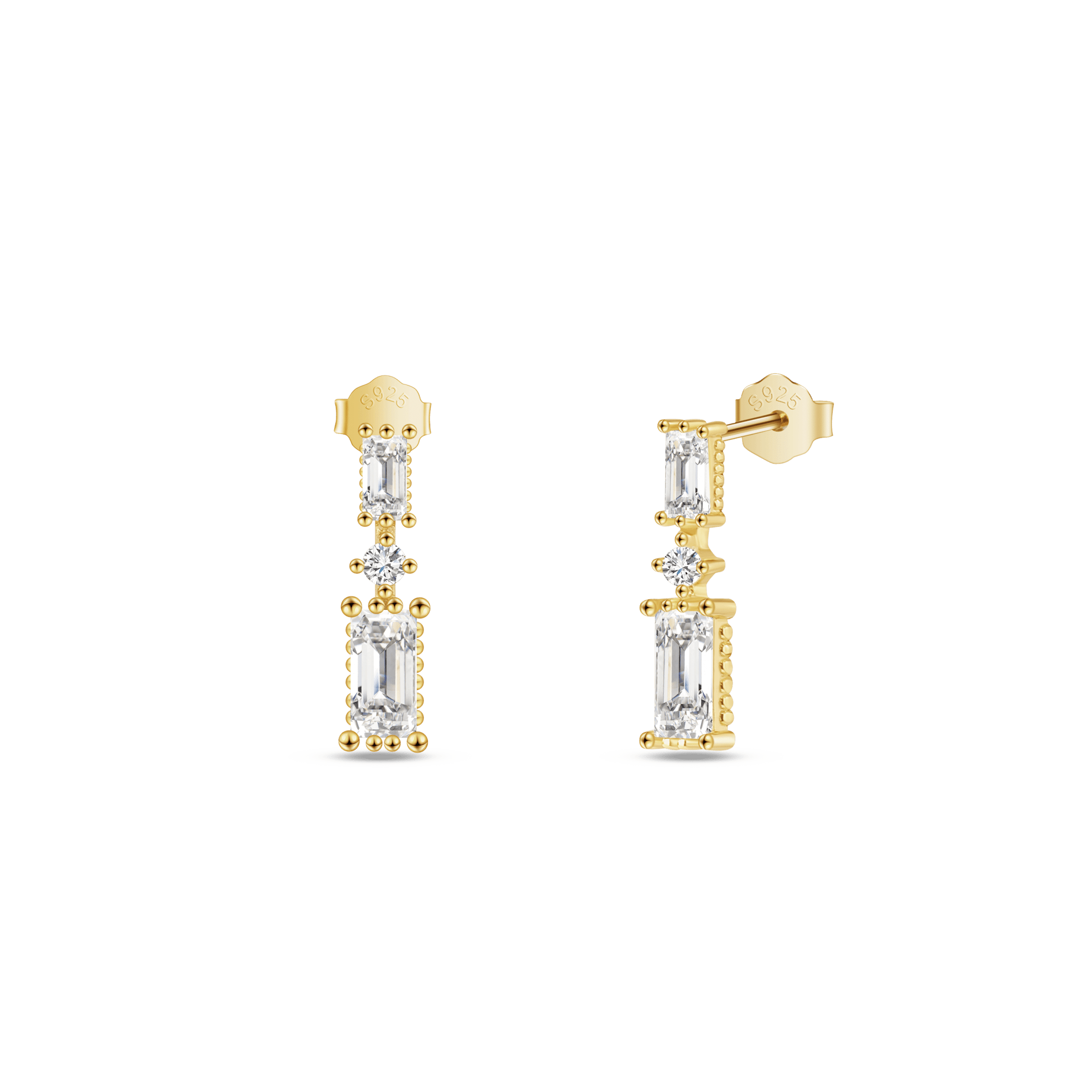 Orecchini geometrici in oro - NovaNavel