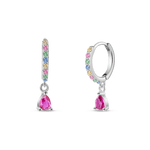 Orecchini goccia arcobaleno in argento - NovaNavel