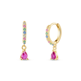 Orecchini goccia arcobaleno in oro - NovaNavel