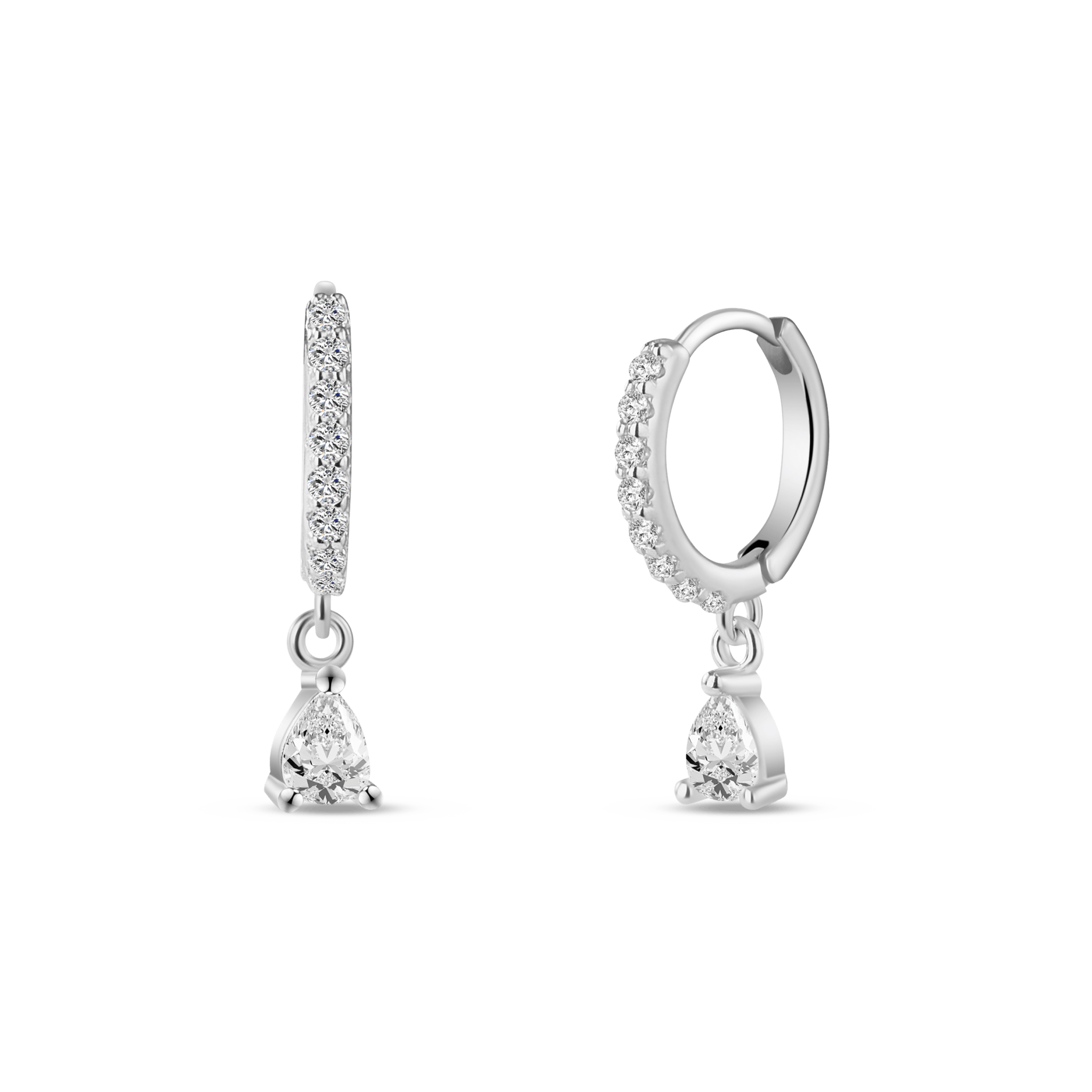 Orecchini goccia bianca in argento - NovaNavel