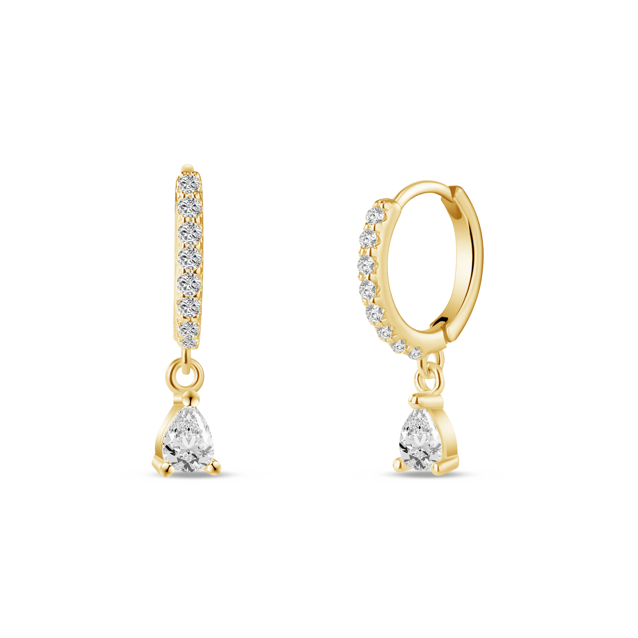 Orecchini goccia bianca in oro - NovaNavel