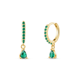 Orecchini goccia verde in oro - NovaNavel