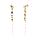 Orecchini lovli viola in oro - NovaNavel