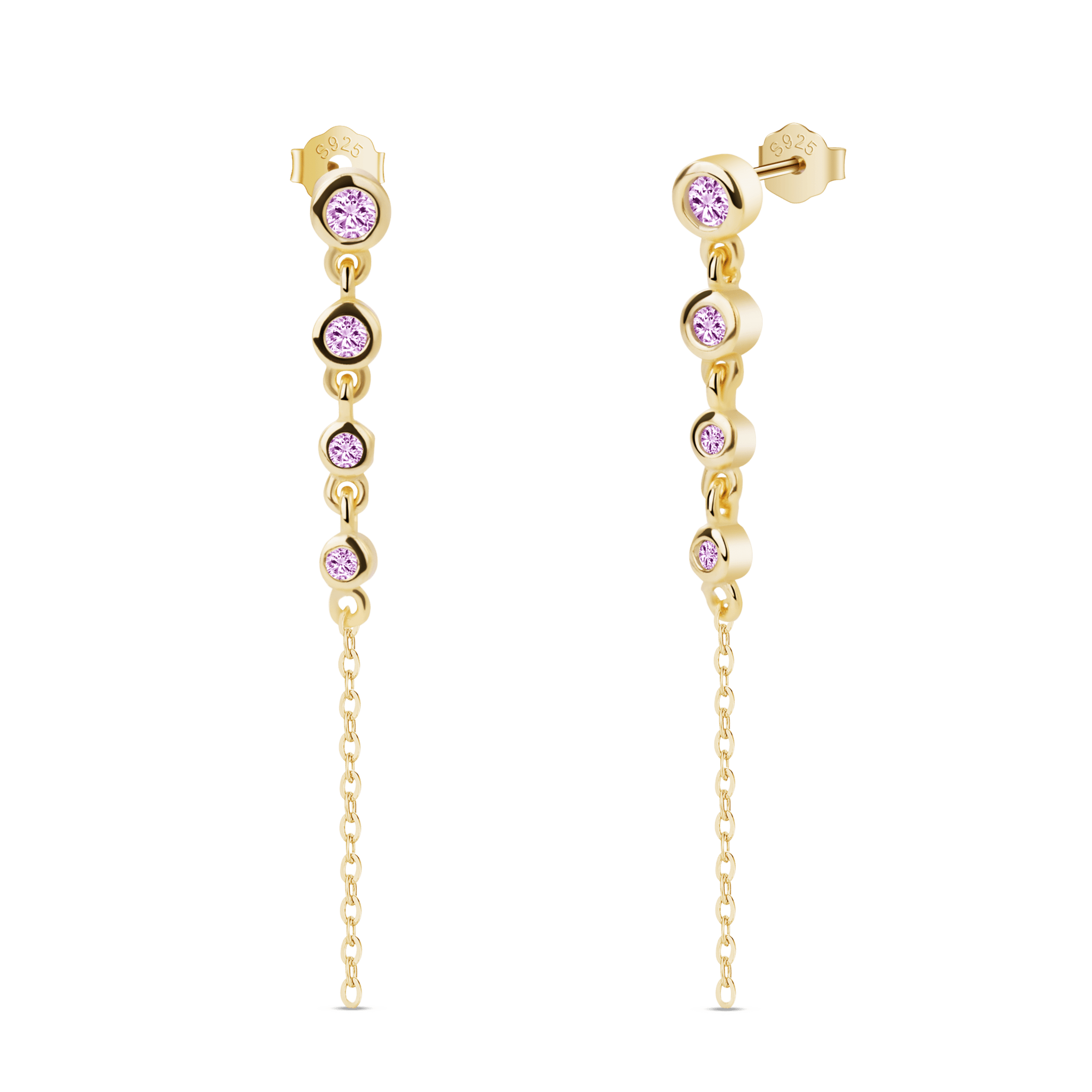 Orecchini lovli viola in oro - NovaNavel