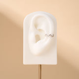Orecchino ear cuff chevron bianco in argento - NovaNavel