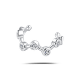 Orecchino ear cuff costellazione bianca in argento - NovaNavel