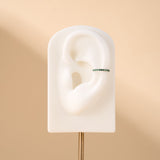 Orecchino ear cuff crystal verde in argento - NovaNavel