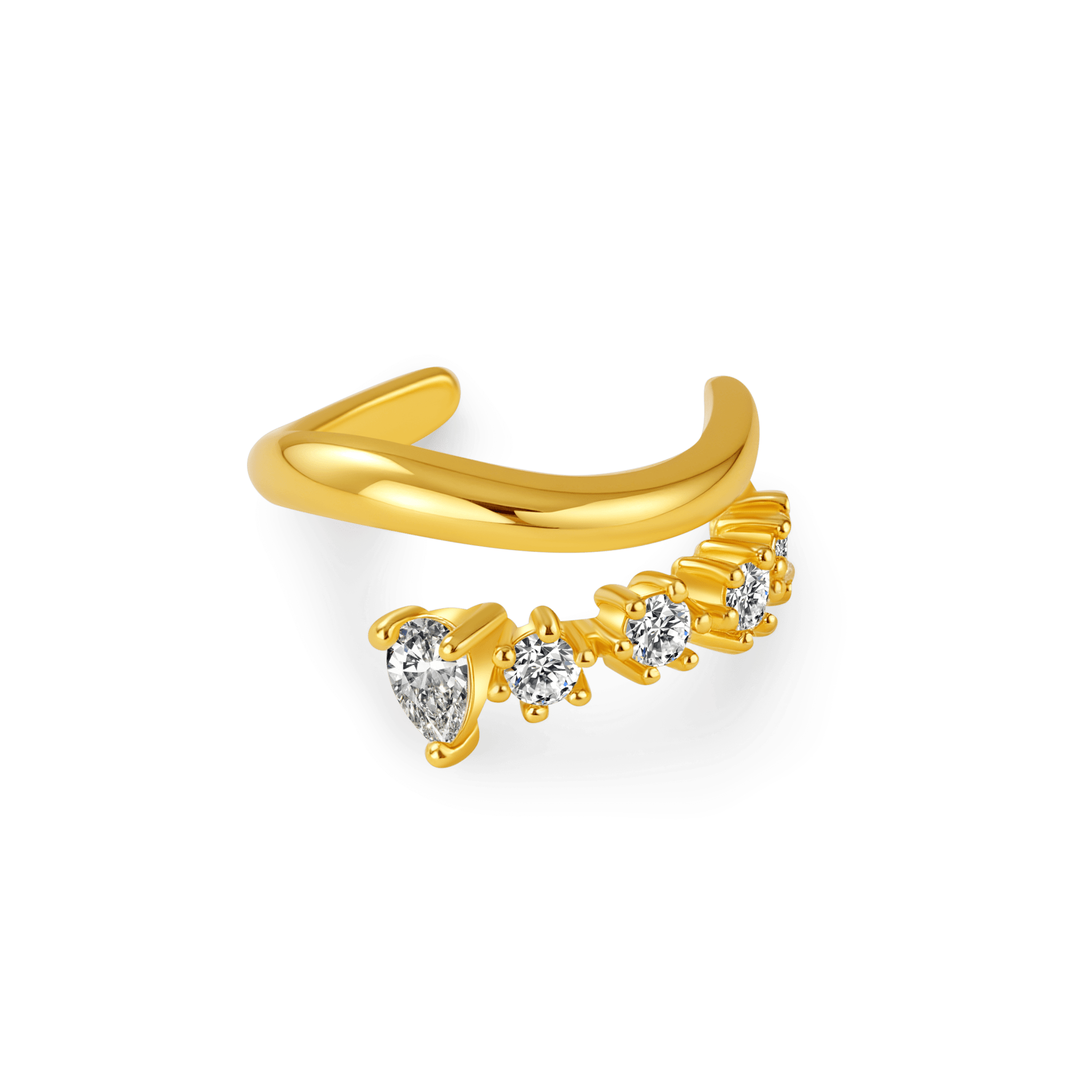 Orecchino ear cuff diamond in oro - NovaNavel