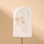 Orecchino ear cuff double sparkle bianco in oro - NovaNavel