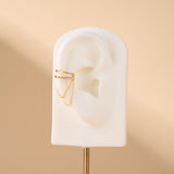 Orecchino ear cuff double sparkle bianco in oro - NovaNavel