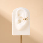 Orecchino ear cuff duo lumi bianco in oro - NovaNavel