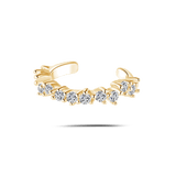 Orecchino ear cuff flash bianco in oro - NovaNavel