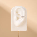 Orecchino ear cuff ice bianco in argento - NovaNavel