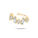 Orecchino ear cuff ice bianco in oro - NovaNavel