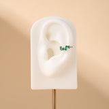 Orecchino ear cuff ice verde in argento - NovaNavel