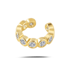 Orecchino ear cuff luce bianca in oro - NovaNavel