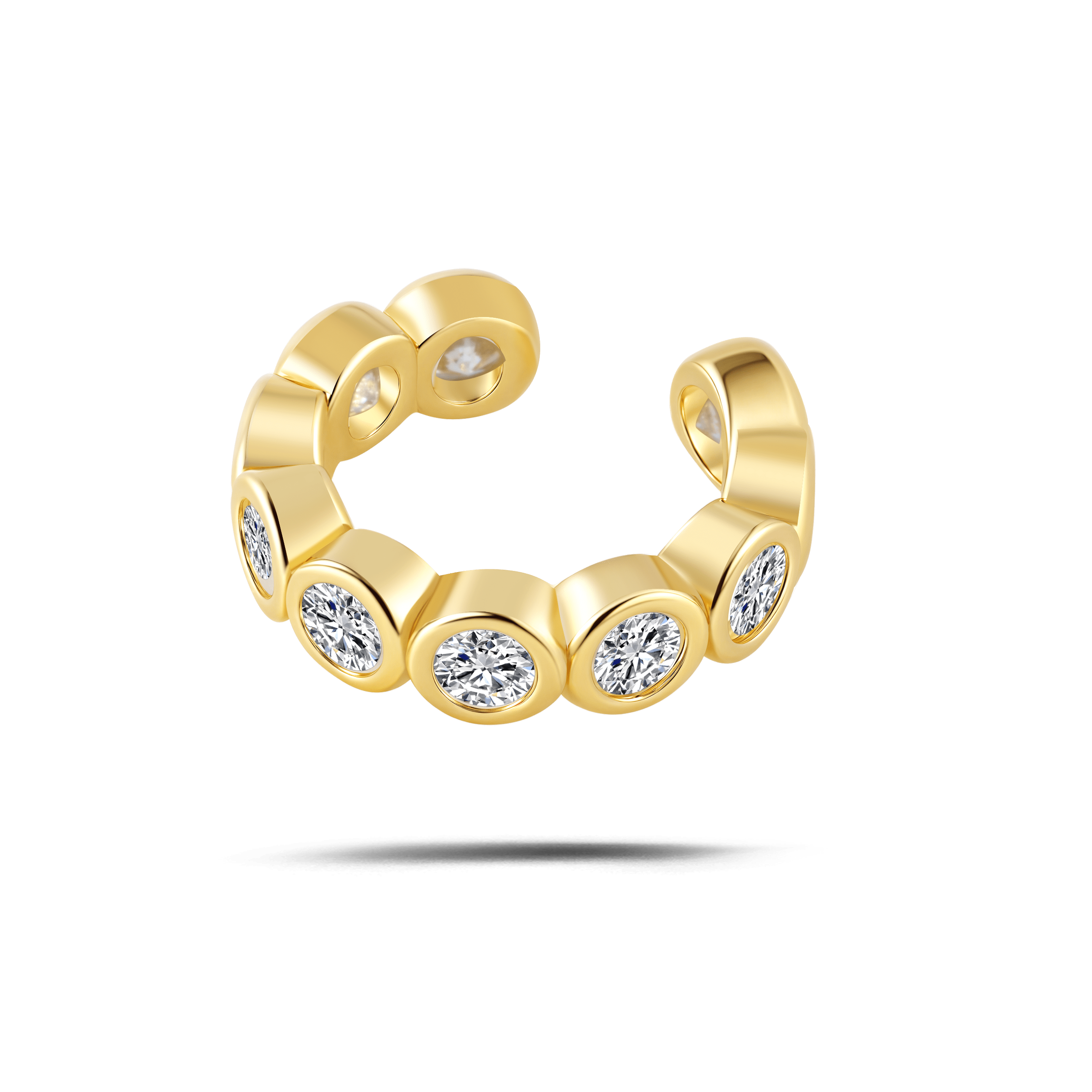Orecchino ear cuff luce bianca in oro - NovaNavel